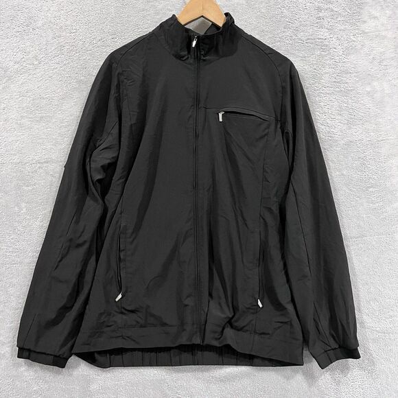Adidas AdiPure Golf Jacket Mens‎ Medium Full Zip Black